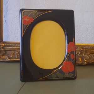 Photo frame vintage ceramic and plastic circa 1960